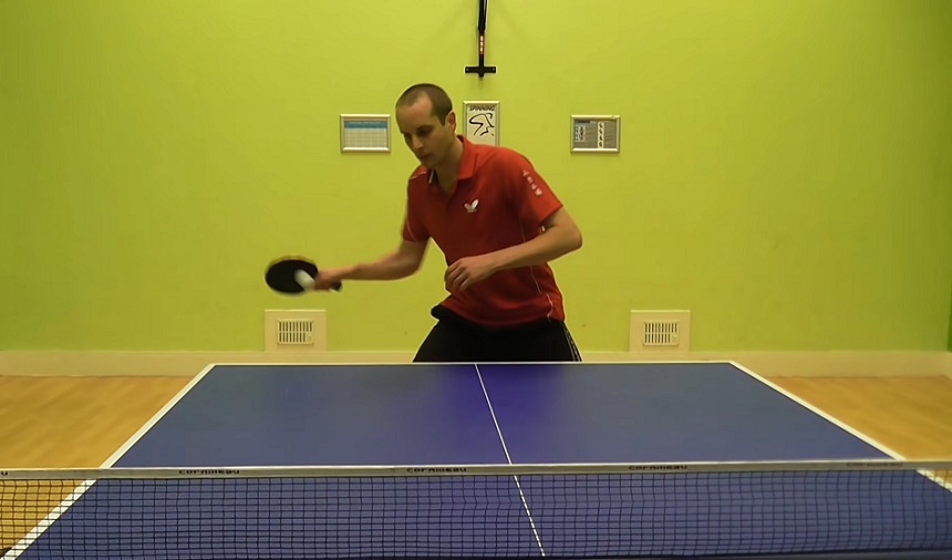 Ping Pong Backhand Drive Stance