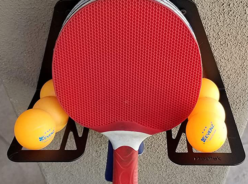 Wall-mounted Ping Pong Paddle Holder