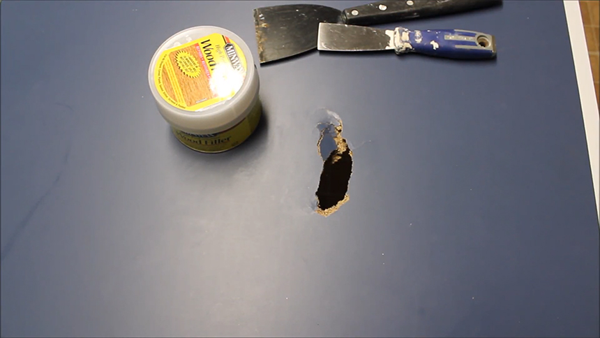 Removing a hole in a ping pong table